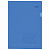 Папка-уголок с карманом для визитки А4 синяя 0,18 мм