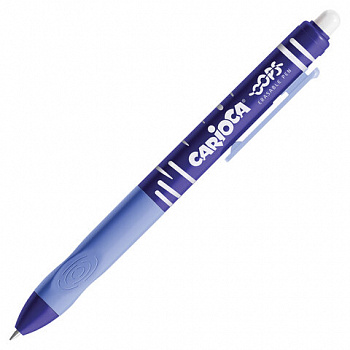 Ручка гелевая стираемая CARIOCA Oops 0,7мм синяя