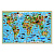 Карта мира настольная Животный и растительтный мир 58х58см