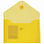 Папка-конверт с кнопкой BRAUBERG А7 желтая