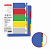 Разделитель пластиковый BRAUBERG А4+ 5 листов цифровой 1-5 оглавление цветной