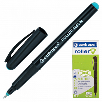 Ручка роллер CENTROPEN трехгранная 0,6мм зеленая 4665/1З