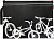 Папка на молнии А4 Велосипеды черная