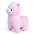 Мягкая игрушка гламурная Альпака светло-розовая