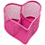 Подставка-органайзер Berlingo сердце 3 секции розовая 