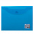 Папка-конверт с кнопкой BRAUBERG А5 синяя 0,18мм