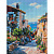 Мозаичная картина на подрамнике 30*40 Городок на побережье Коста-Брава