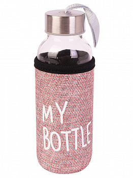 Бутылка для воды в чехле My bottle 300мл розовый