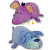 Игрушка Вывернушка 40см Голубой щенок/Фиолетовый слон