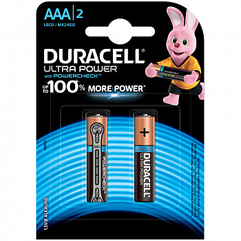 Батарейки DURACELL UltraPower AAA LR3 2шт 2BL