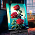 Картина по номерам с кристаллами 40х50 Бордовые розы