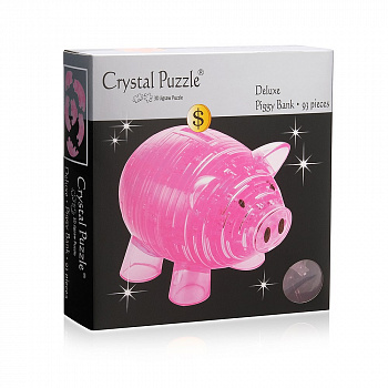 3D пазл Свинья розовая