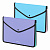 Папка-конверт на кнопке А4 ErichKrause Diagonal Pastel обшитая с текстильной вставкой