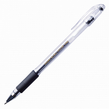 Ручка гелевая 0,5 с грипом CROWN Hi-Jell Grip черная