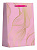 Пакет подарочный 26х32х10см L Тропическая листва розовый