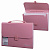 Портфель пластиковый BRAUBERG А4 13 отделений пластиковый розовый