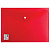 Папка-конверт с кнопкой BRAUBERG А4 ПЛОТНАЯ красная 0,18мм