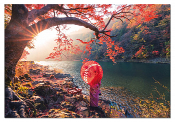 Пазл 1000 Восход солнца на реке Кацура Япония