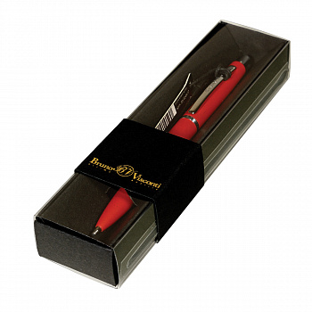 Ручка подарочная BRUNO VISCONTI San Remo красный корпус в черном футляре
