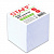 Блок для записей STAFF проклеенный куб 8*8 1000л белый